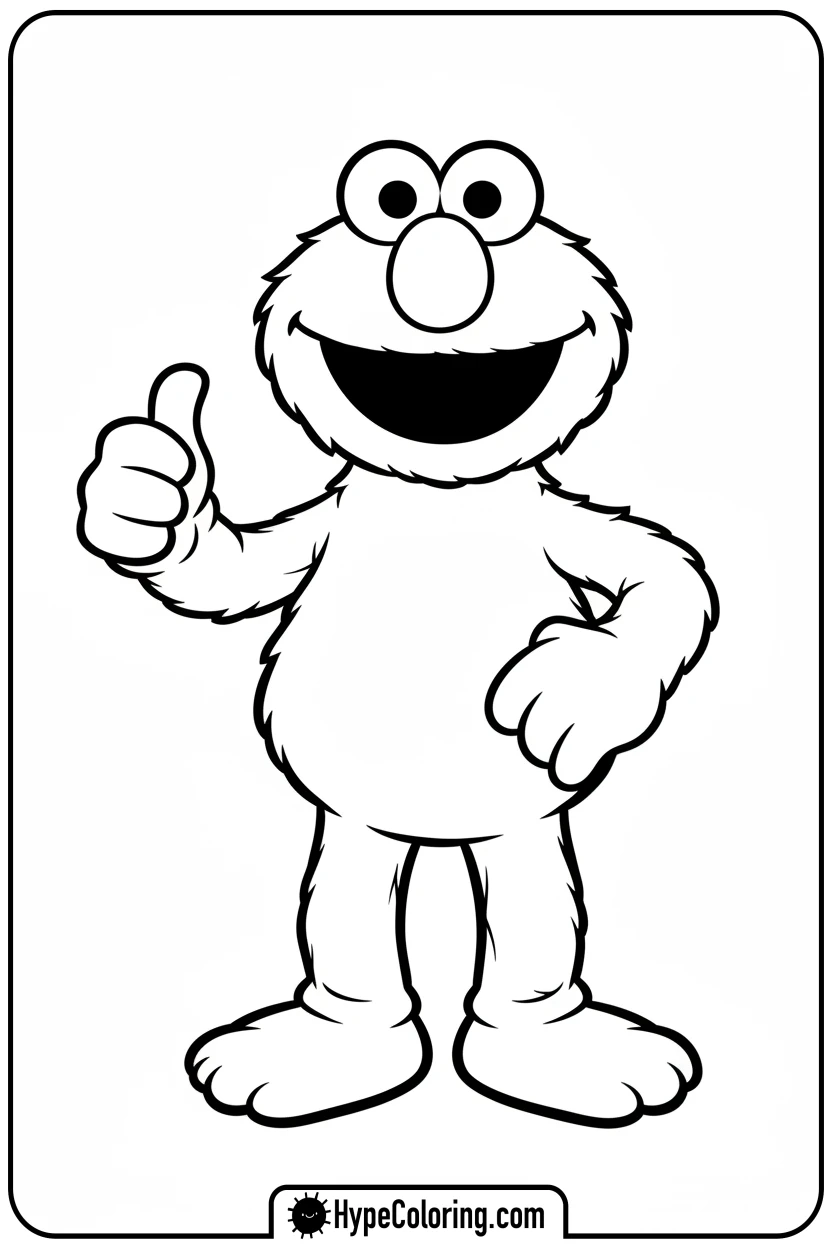 elmo-giving-a-thumbs-up - elmo coloring pages