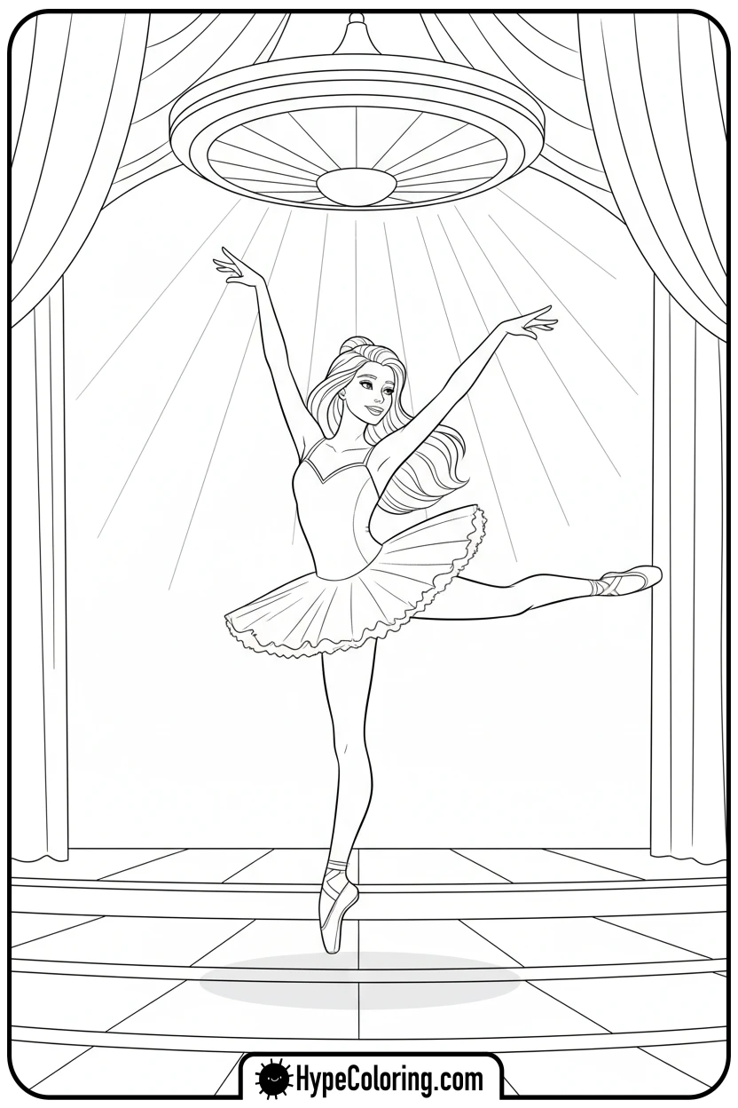 barbie-ballet-dancing - barbie coloring pages printable