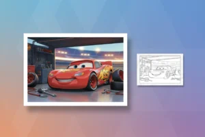 lightning-mcqueen-in-a-pit - cars lightning mcqueen coloring pages