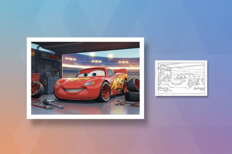 lightning-mcqueen-in-a-pit - cars lightning mcqueen coloring pages