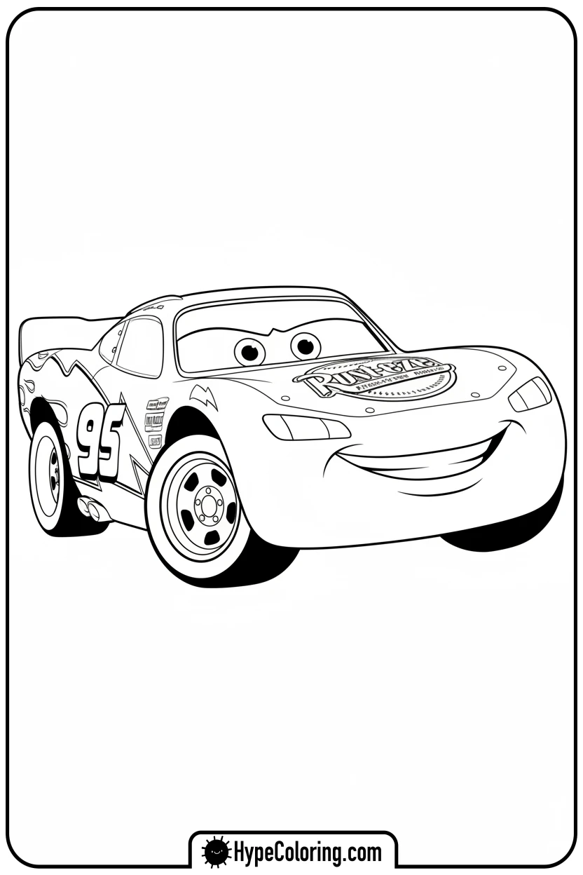 lightning-mcqueen-saluting - cars lightning mcqueen coloring pages