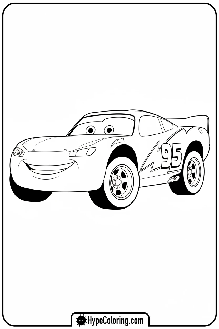 mcqueen-smiling-proudly - mcqueen coloring pages