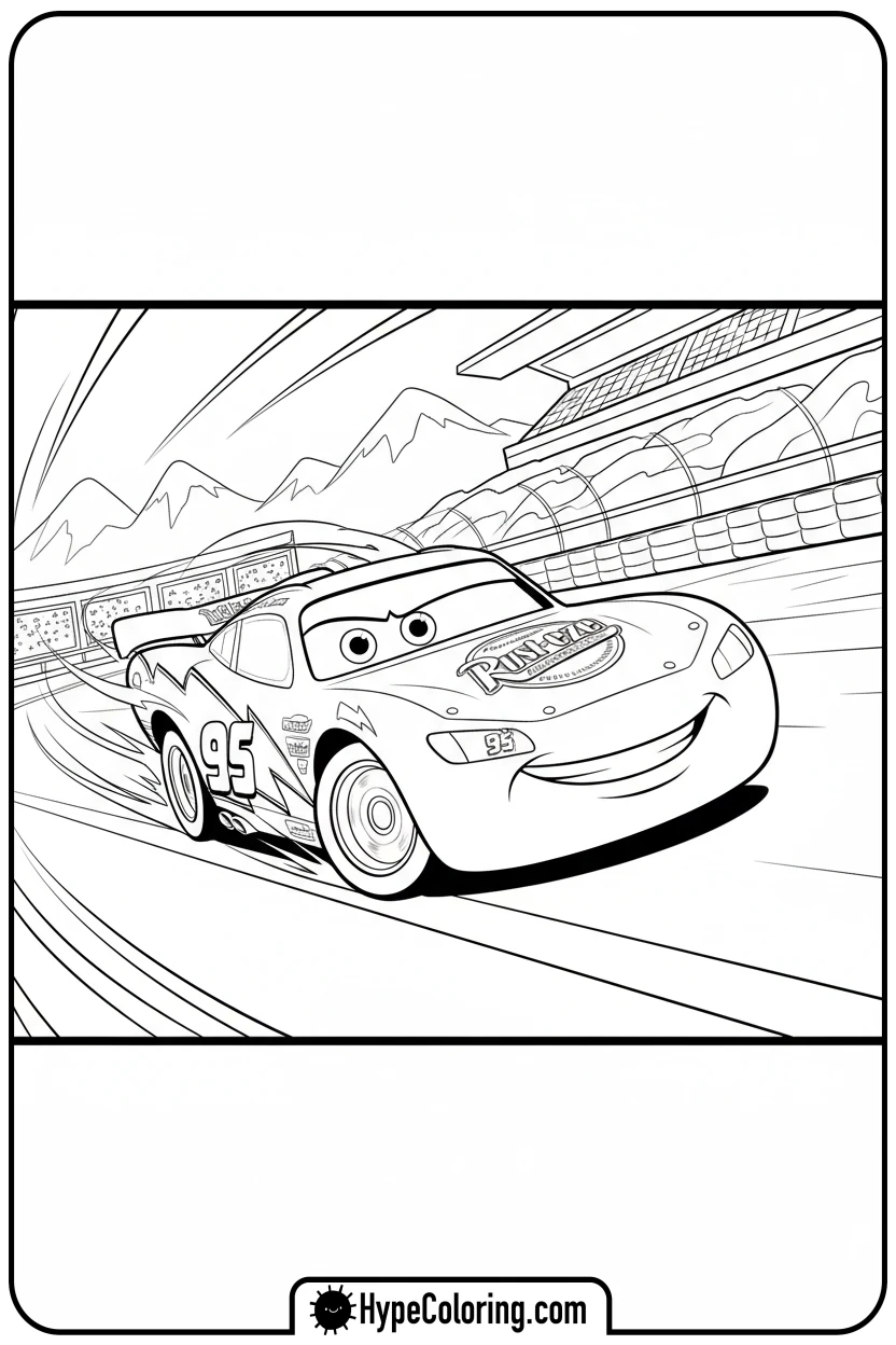 mcqueen-racing-fast - mcqueen coloring pages