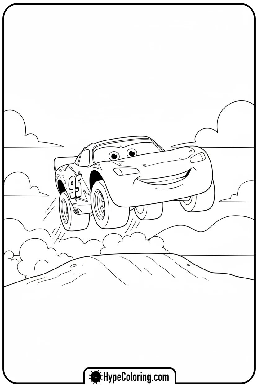 mcqueen-jumping-high - mcqueen coloring pages