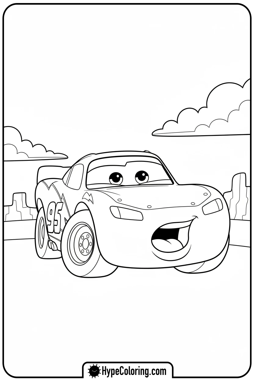 mcqueen-yawning-big - mcqueen coloring pages
