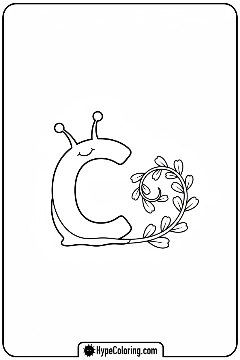 letter-c-like-a-snail - alphabet letters printable