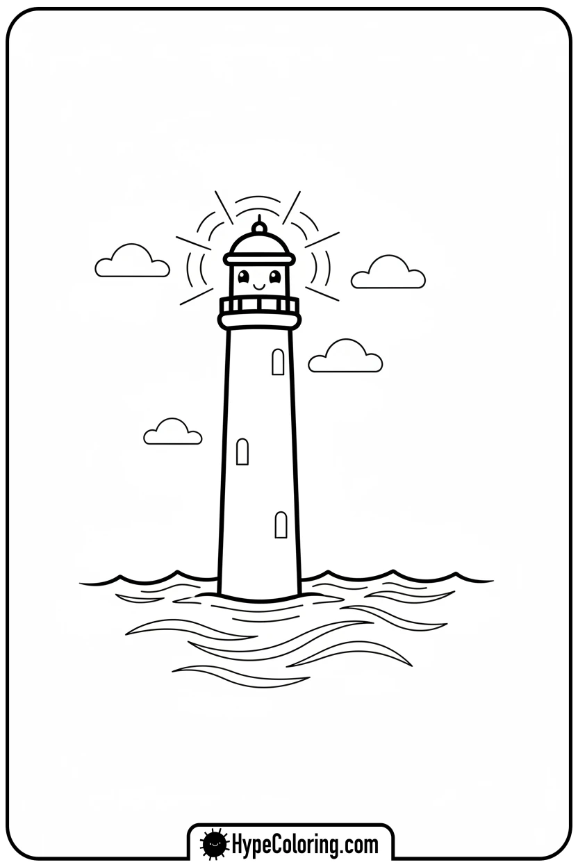 letter-i-as-lighthouse - alphabet letters printable