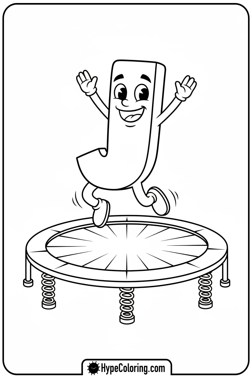 letter-j-jumping-trampoline - alphabet letters printable