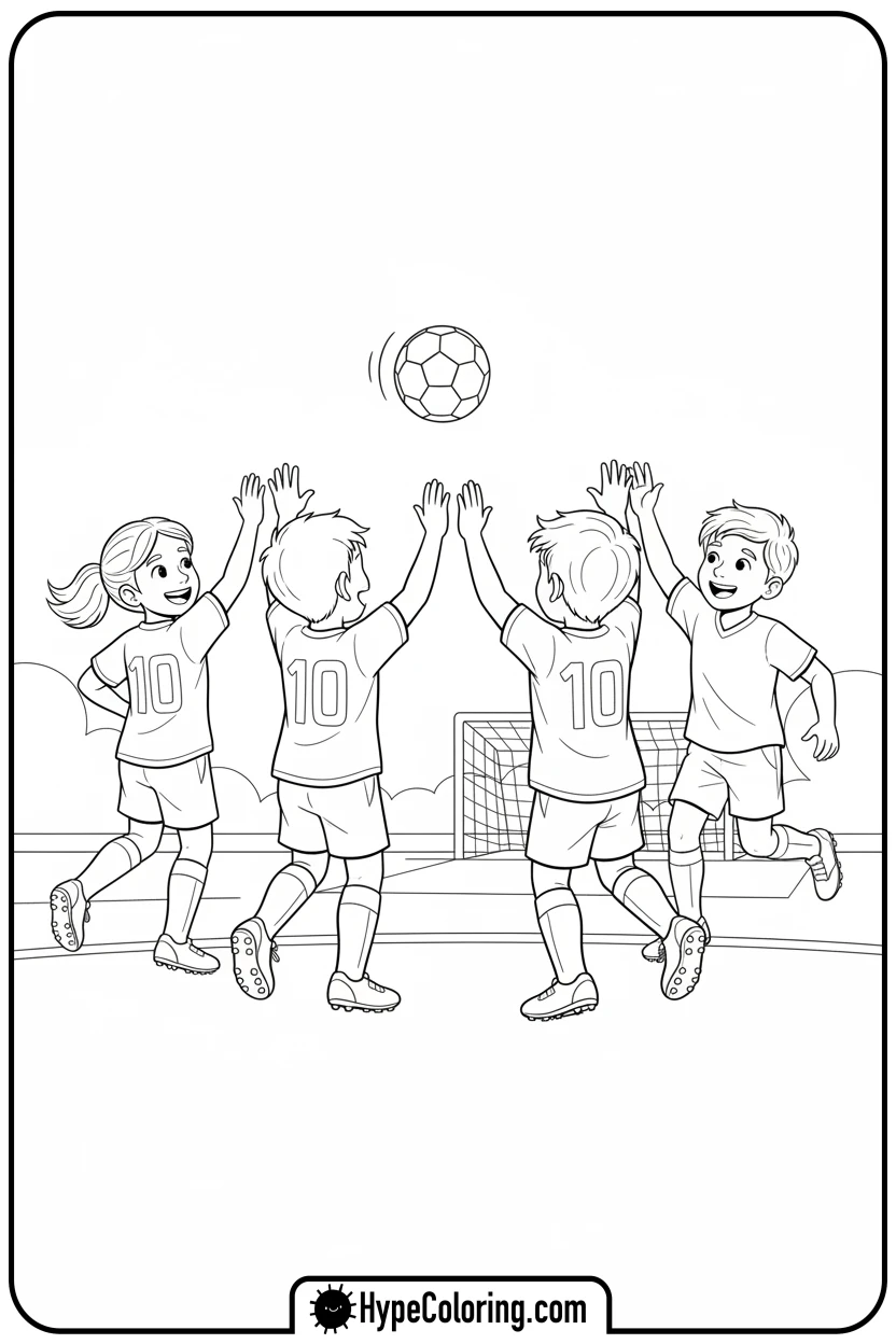 team-celebrating - baseball coloring pages