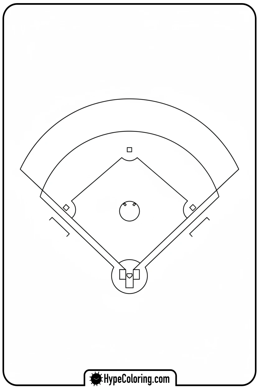 baseball-field-diagram - baseball coloring pages
