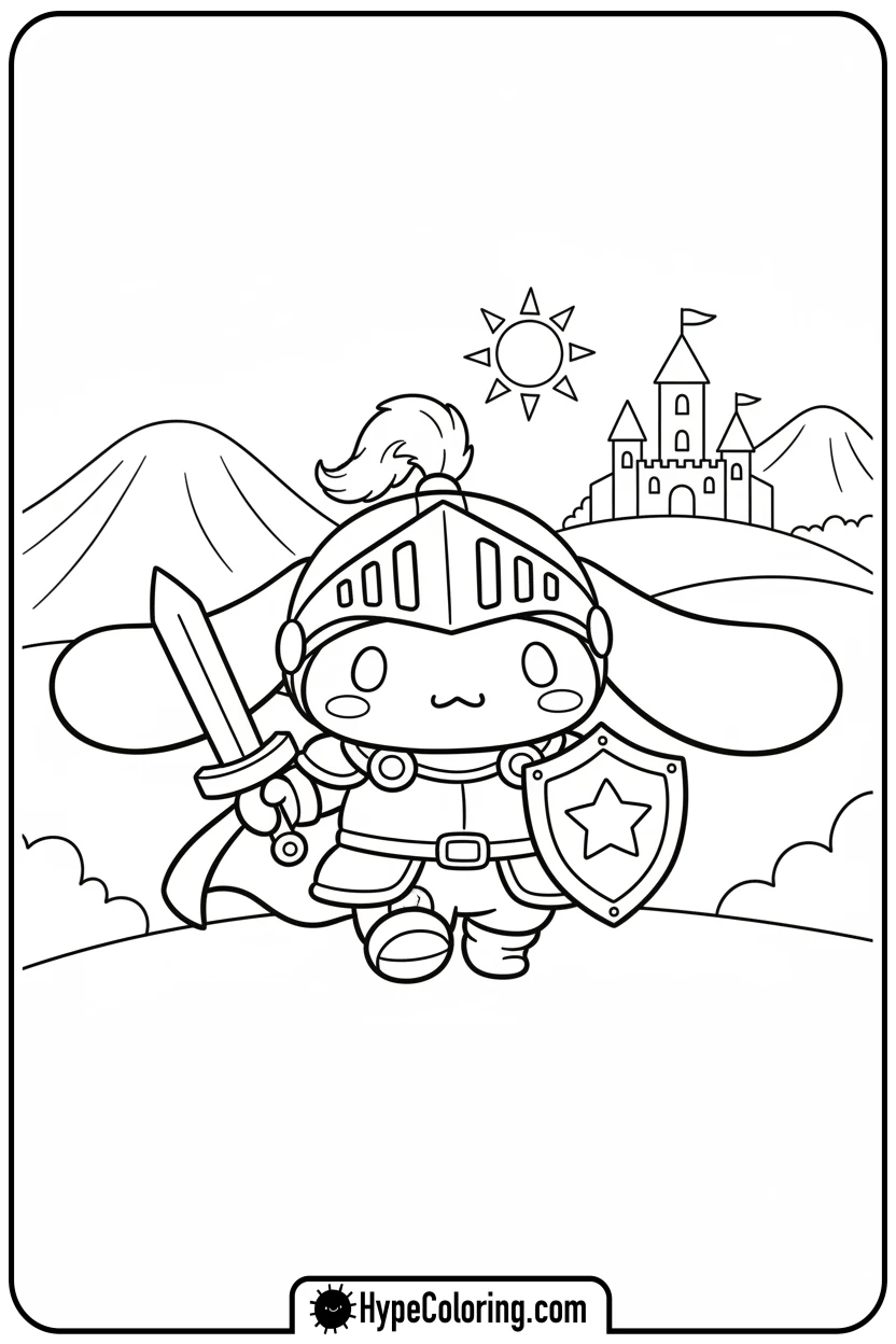 cinnamoroll-knight-adventure - cinnamoroll coloring pages