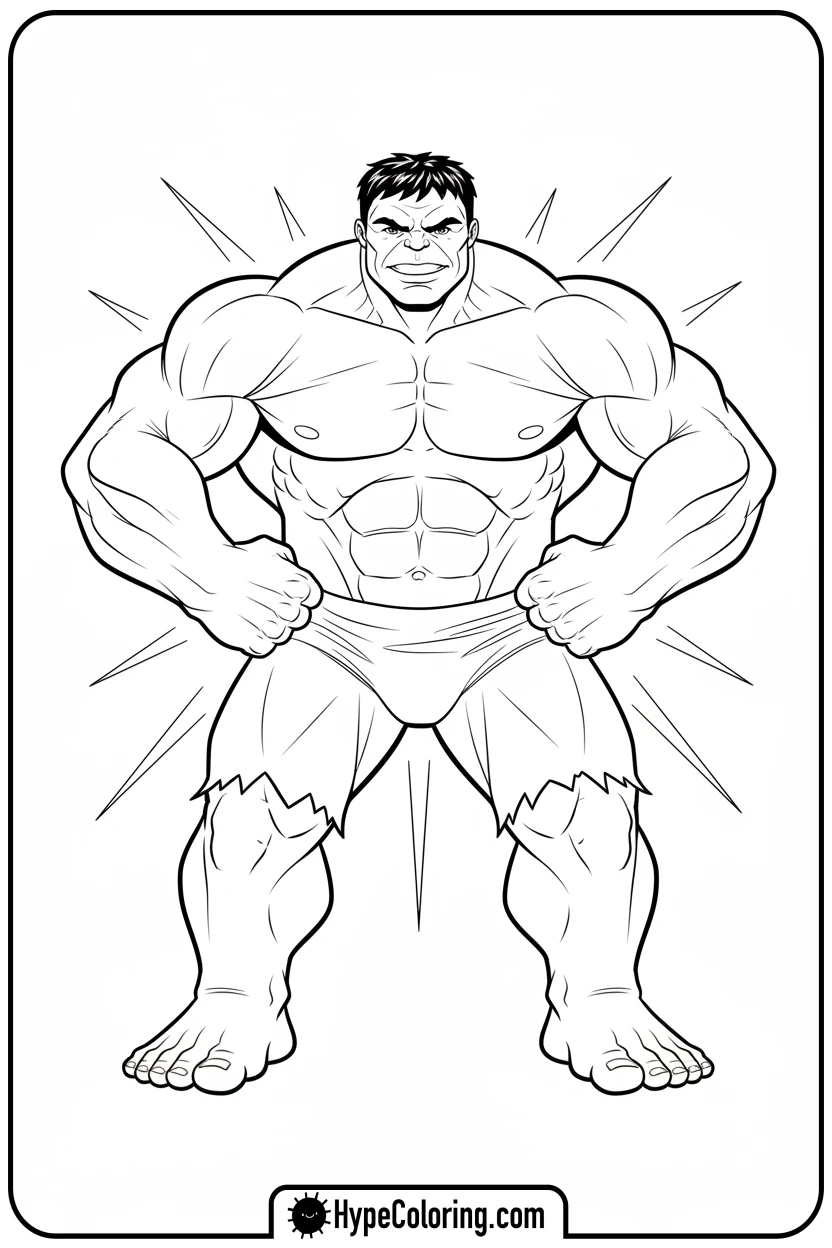 hulk-flexing-biceps - hulk coloring pages​