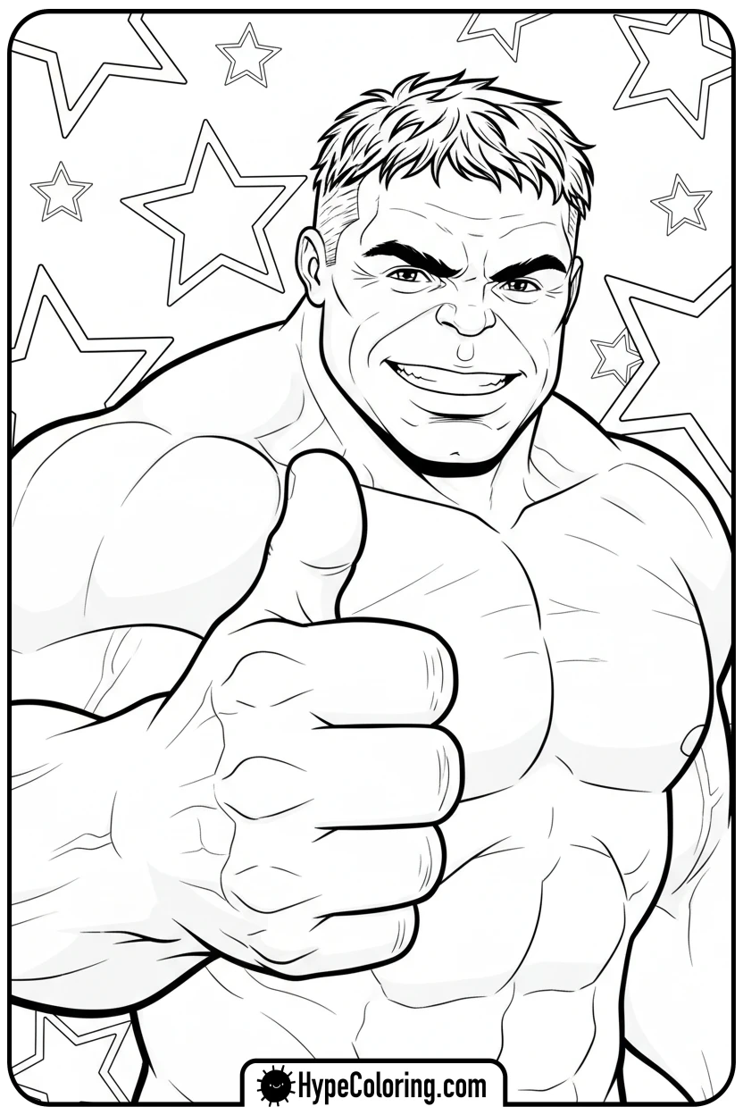 hulk-giving-thumbs-up - hulk coloring pages​