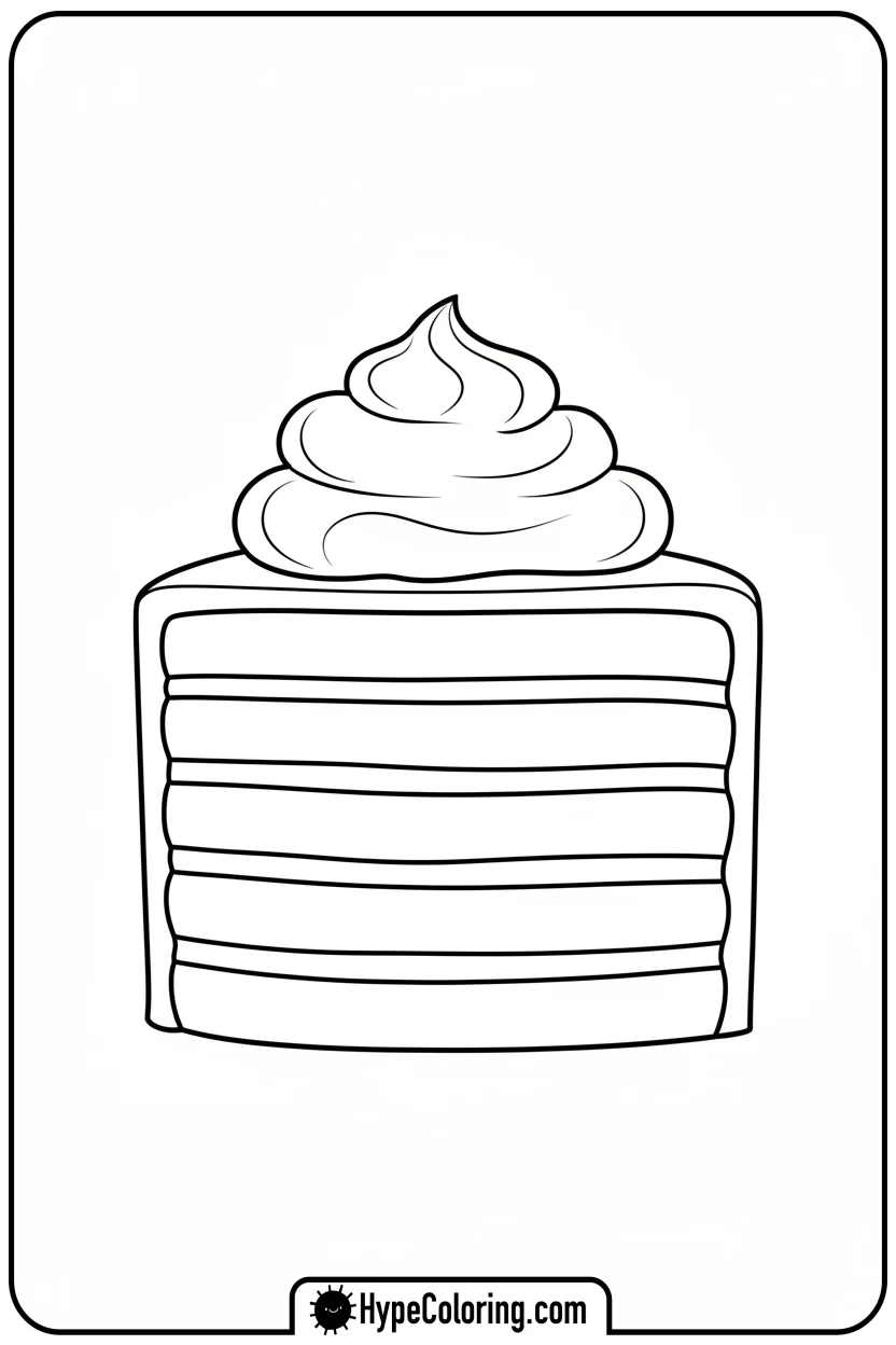 rainbow-layer-cake - cake coloring page