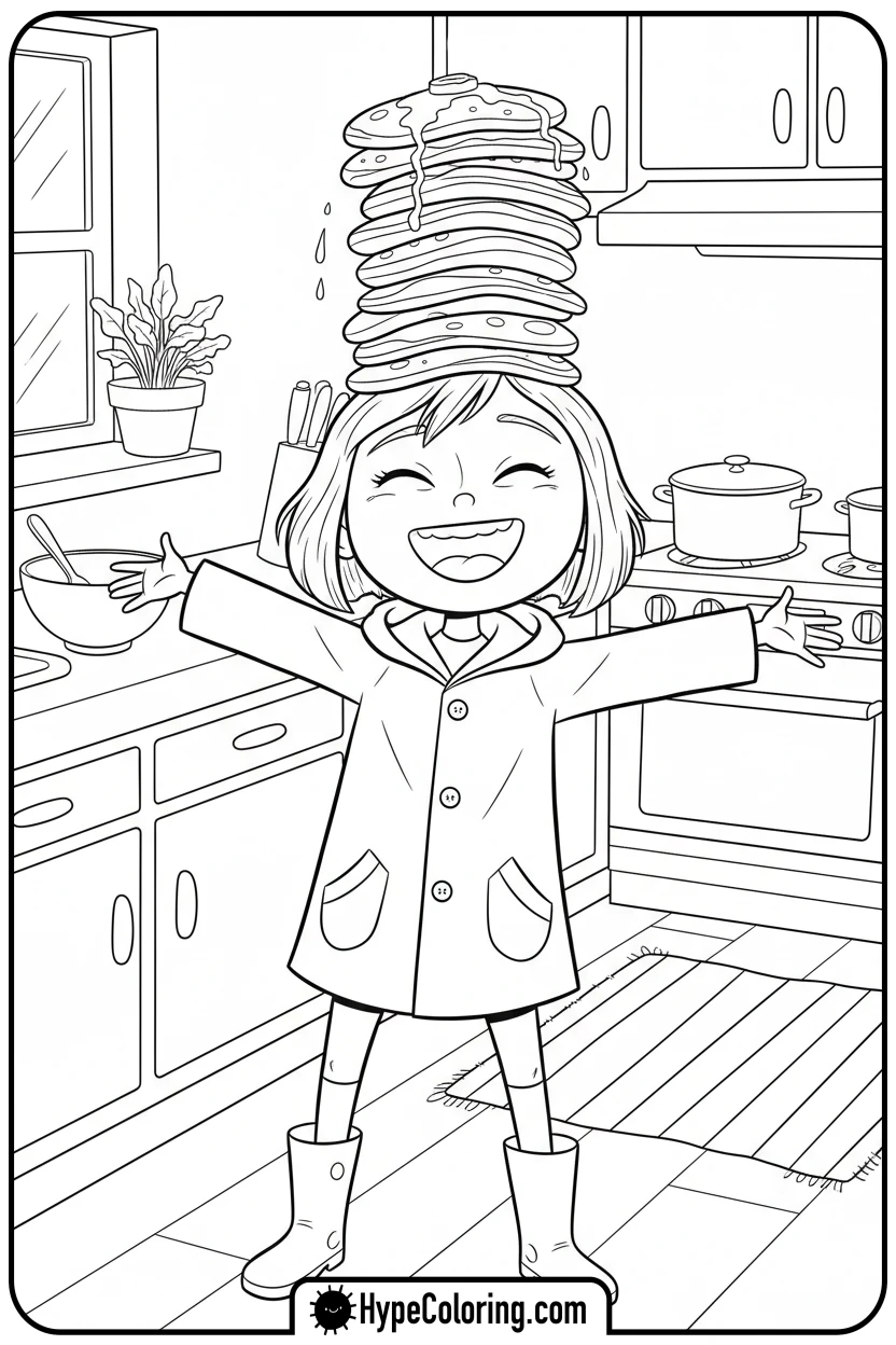 Click to download PDF coraline-balancing-pancakes - coraline coloring pages
