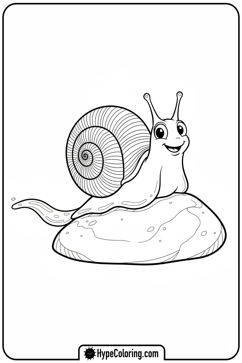 snail-leaving-a-trail - insect coloring pages​