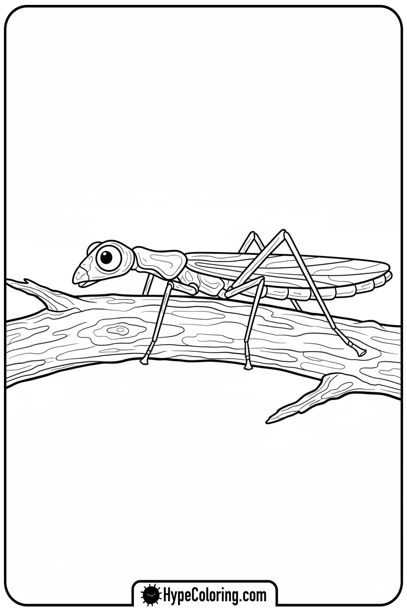 stick-insect-camouflage - insect coloring pages​