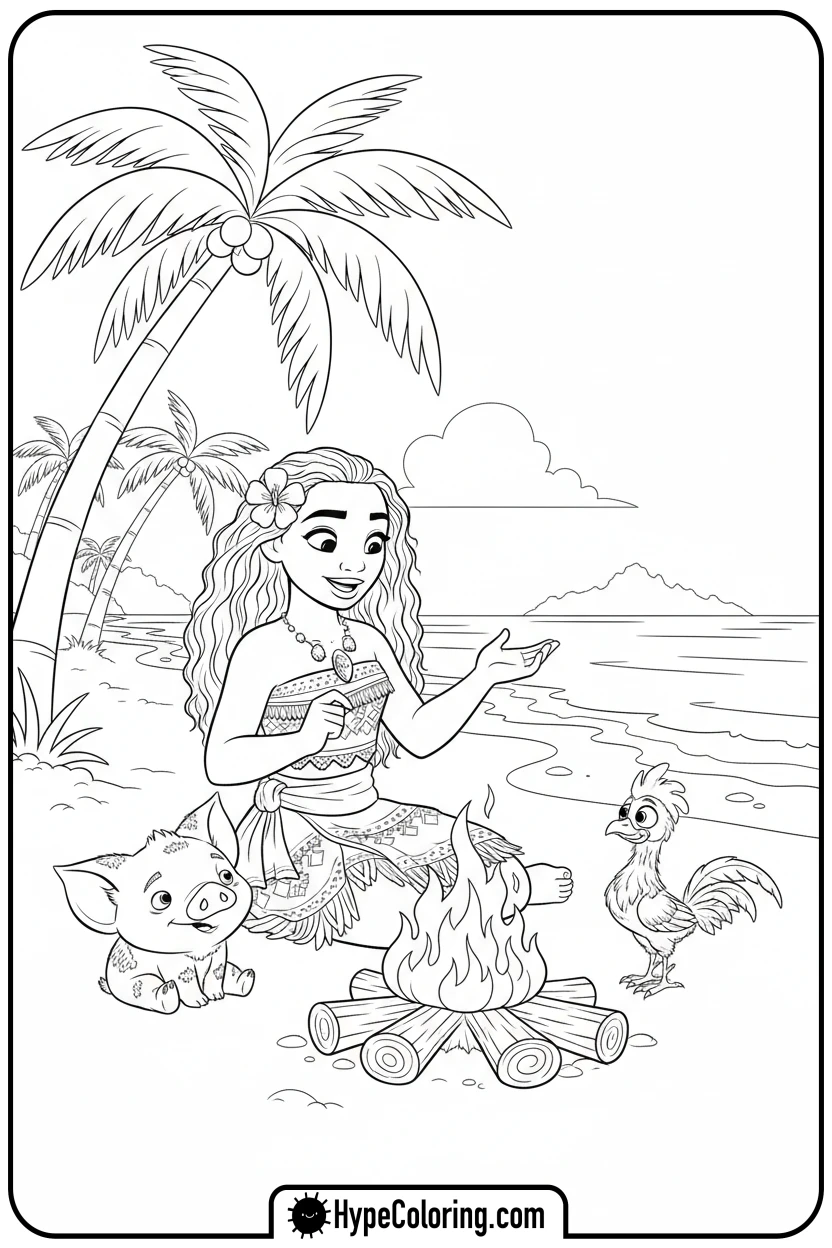 moana-telling-stories-by-bonfire - moana 2 coloring pages