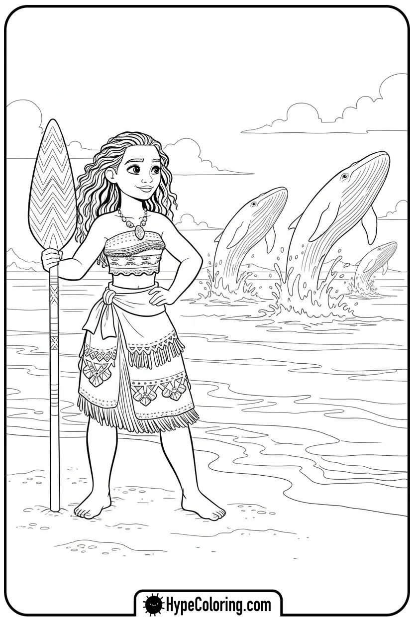 moana-watching-whales-breach - moana 2 coloring pages