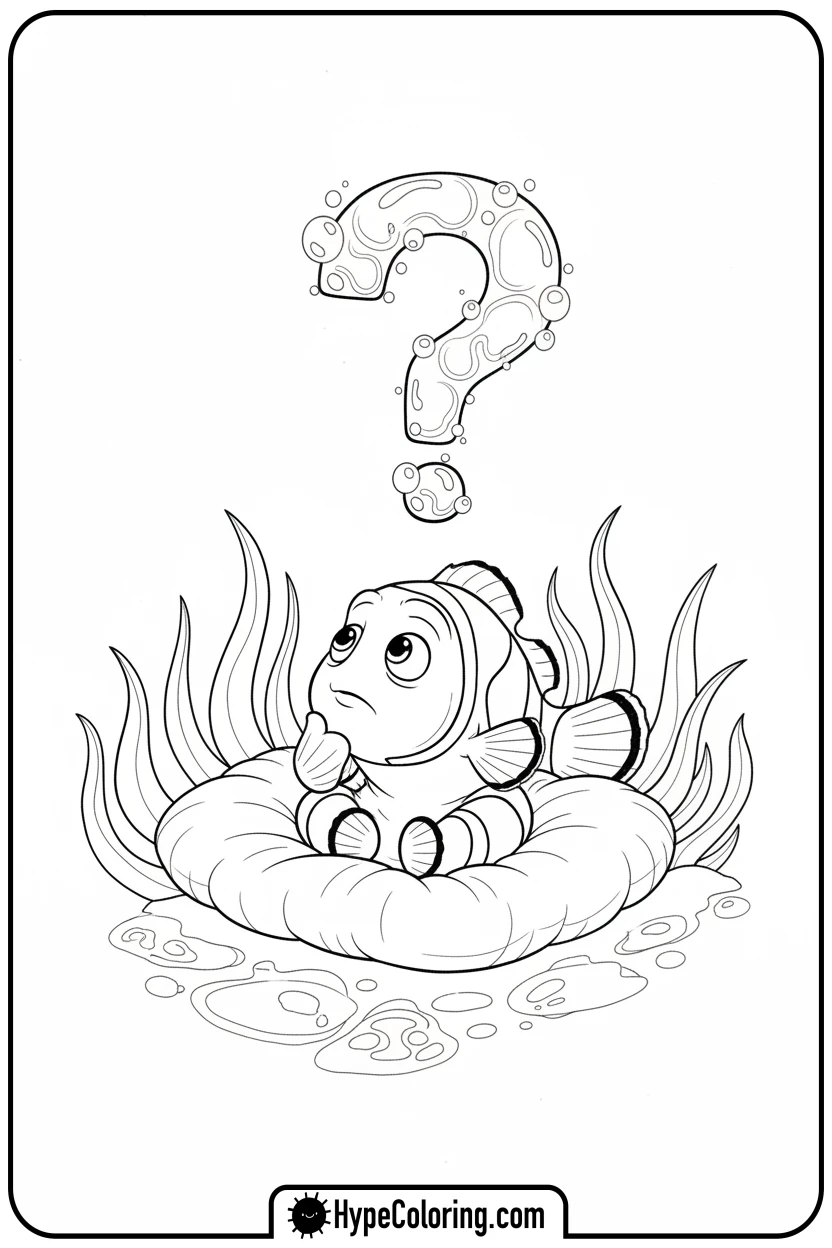 Click to download PDF nemo-in-sea-grass - nemo coloring pages