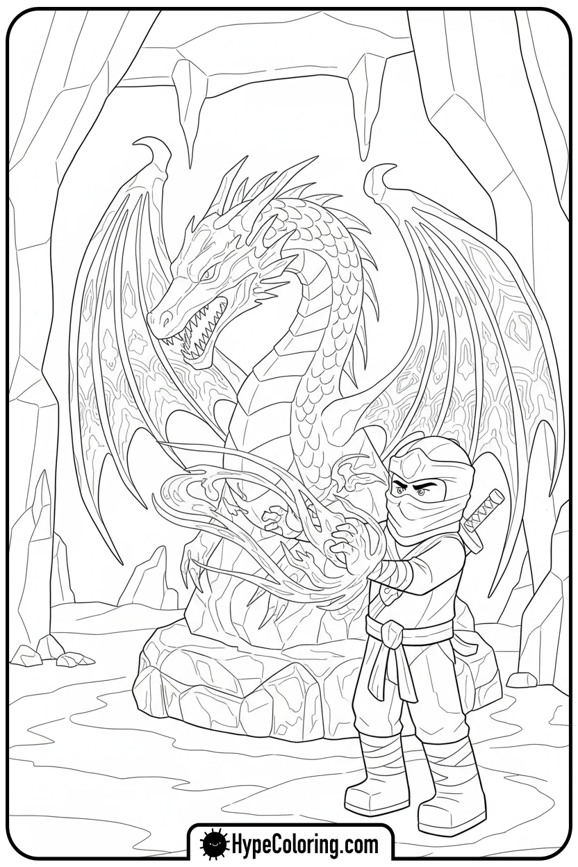 zane-making-ice-sculpture - ninjago coloring pages