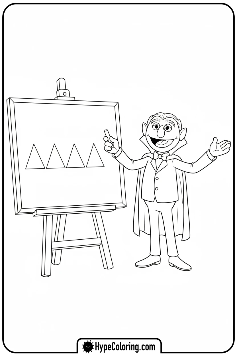 Click to download PDF count-von-count-counting-shapes - sesame street coloring pages