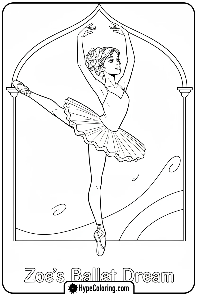Click to download PDF zoe-dancing-ballet - sesame street coloring pages