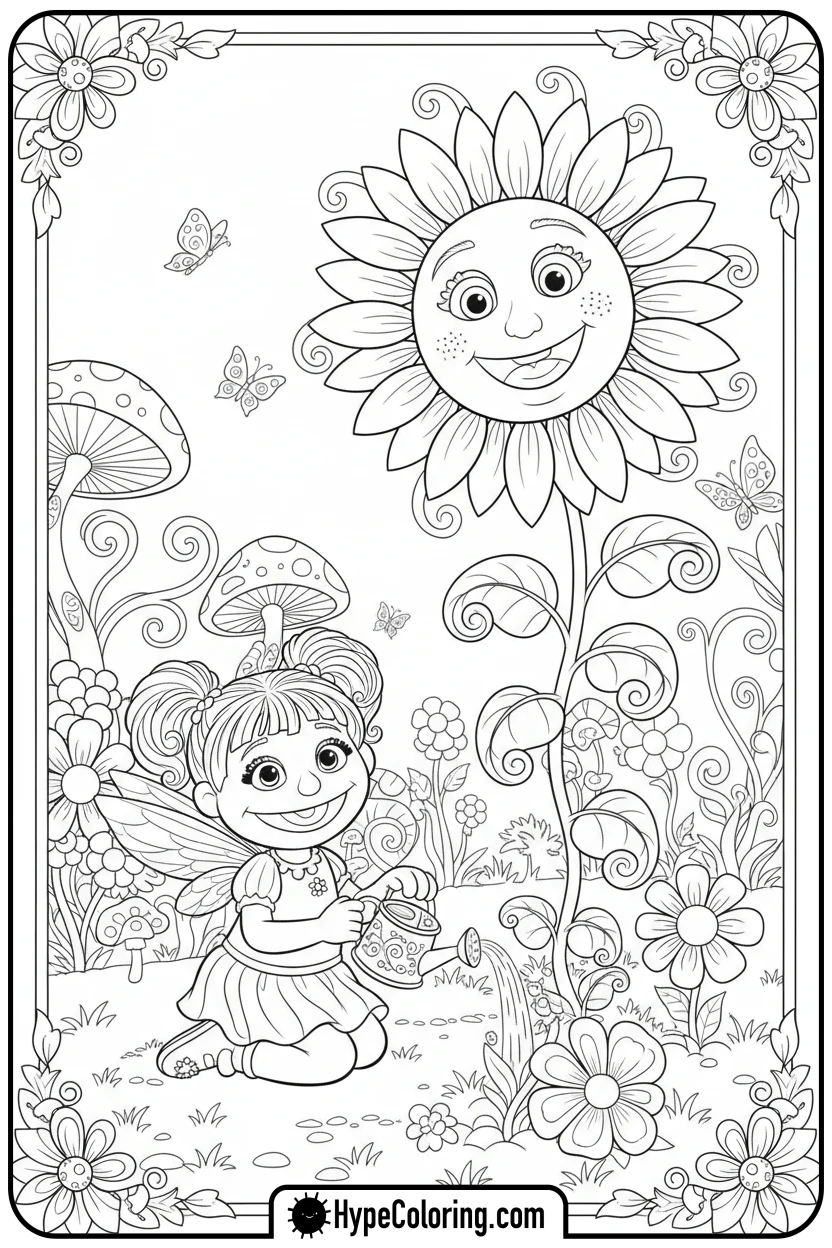 Click to download PDF abby-in-garden - sesame street coloring pages