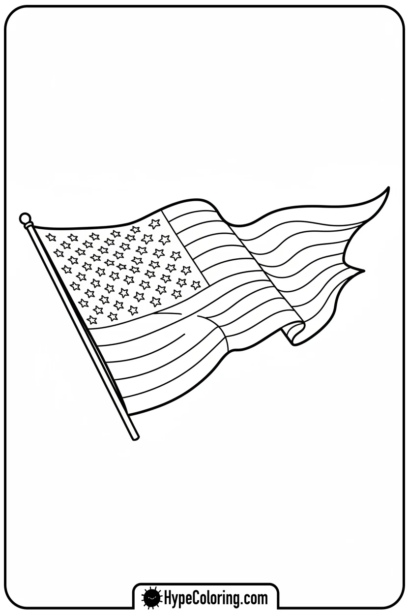 flag-as-superhero-cape - usa flag coloring page
