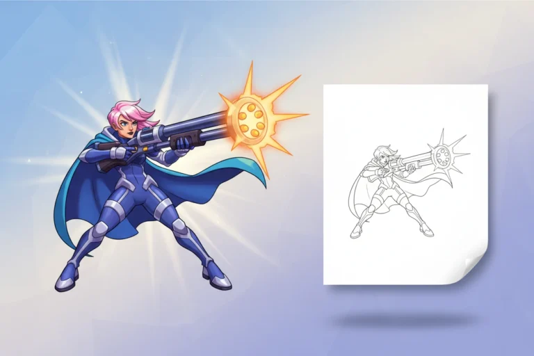shelly-in-an-action-pose - brawl stars coloring pages