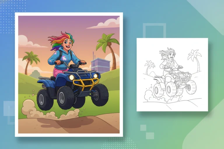 a-fortnite-character-joyfully-riding - fortnite coloring pages