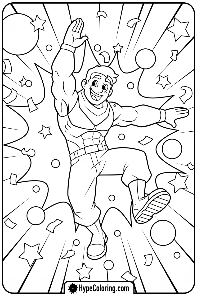 fortnite-character-dancing - fortnite coloring pages