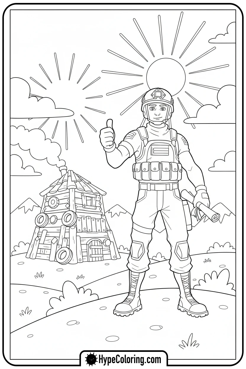 fortnite-character-building-fort - fortnite coloring pages