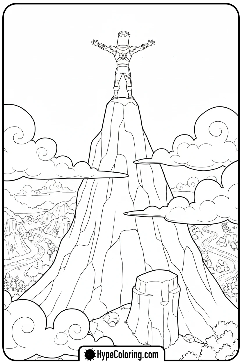 fortnite-character-viewing-landscape - fortnite coloring pages