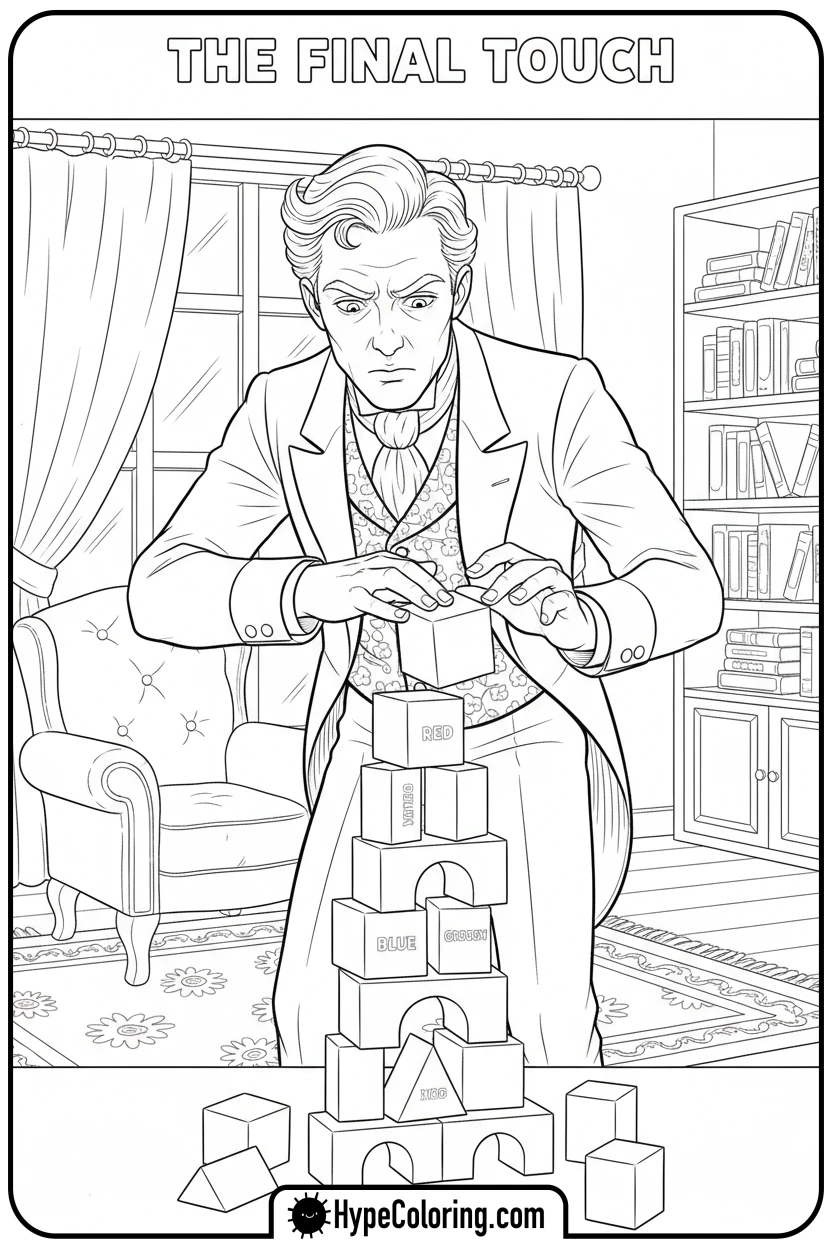dandy-building-block-tower - dandy's world coloring pages