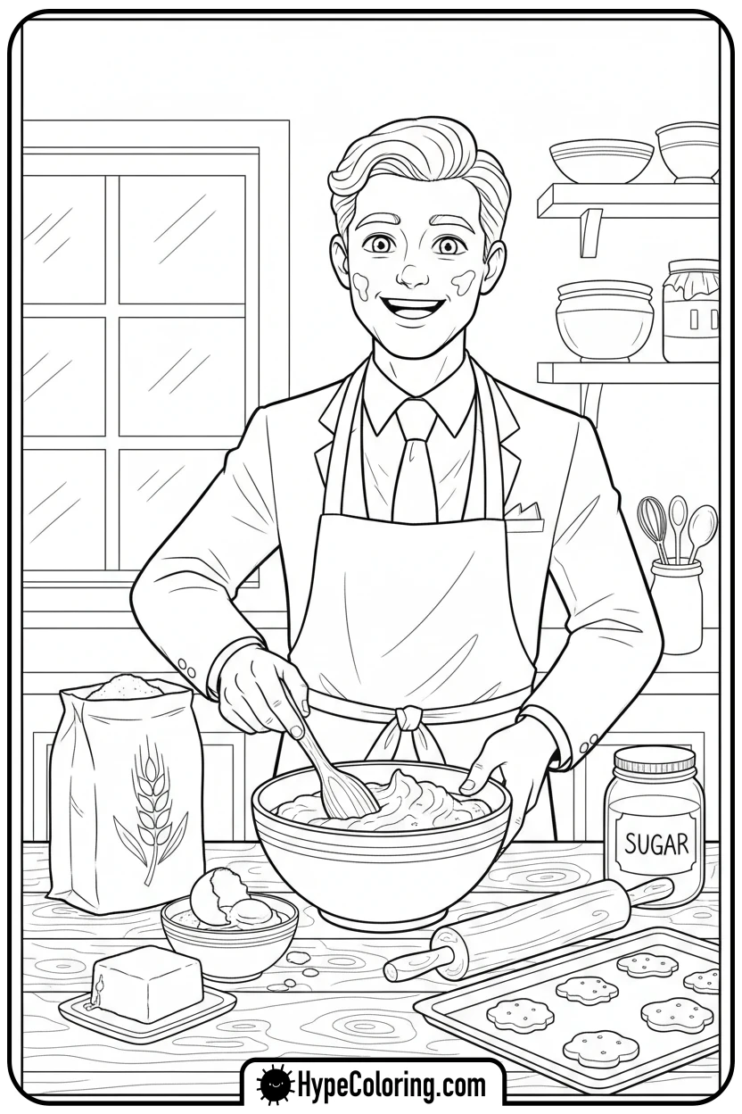 dandy-baking-cookies - dandy's world coloring pages