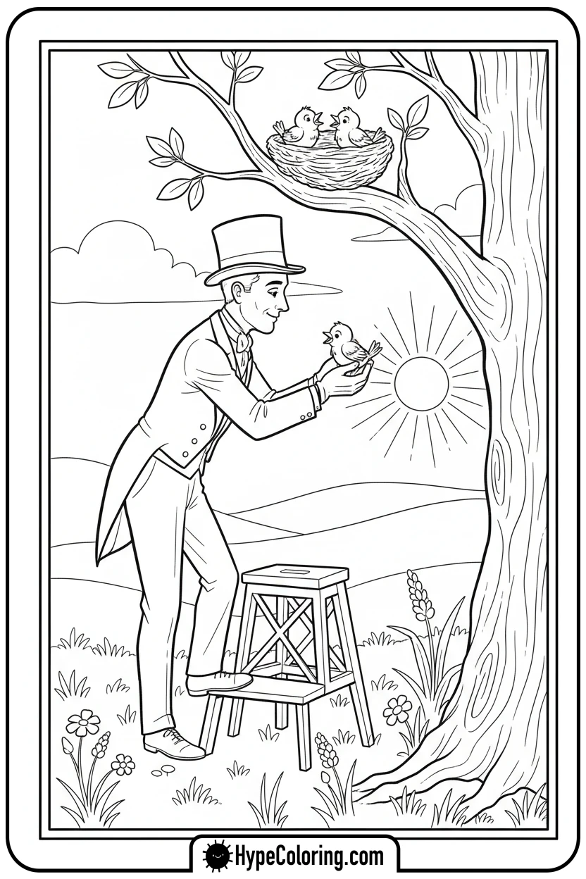 dandy-helping-baby-bird - dandy's world coloring pages