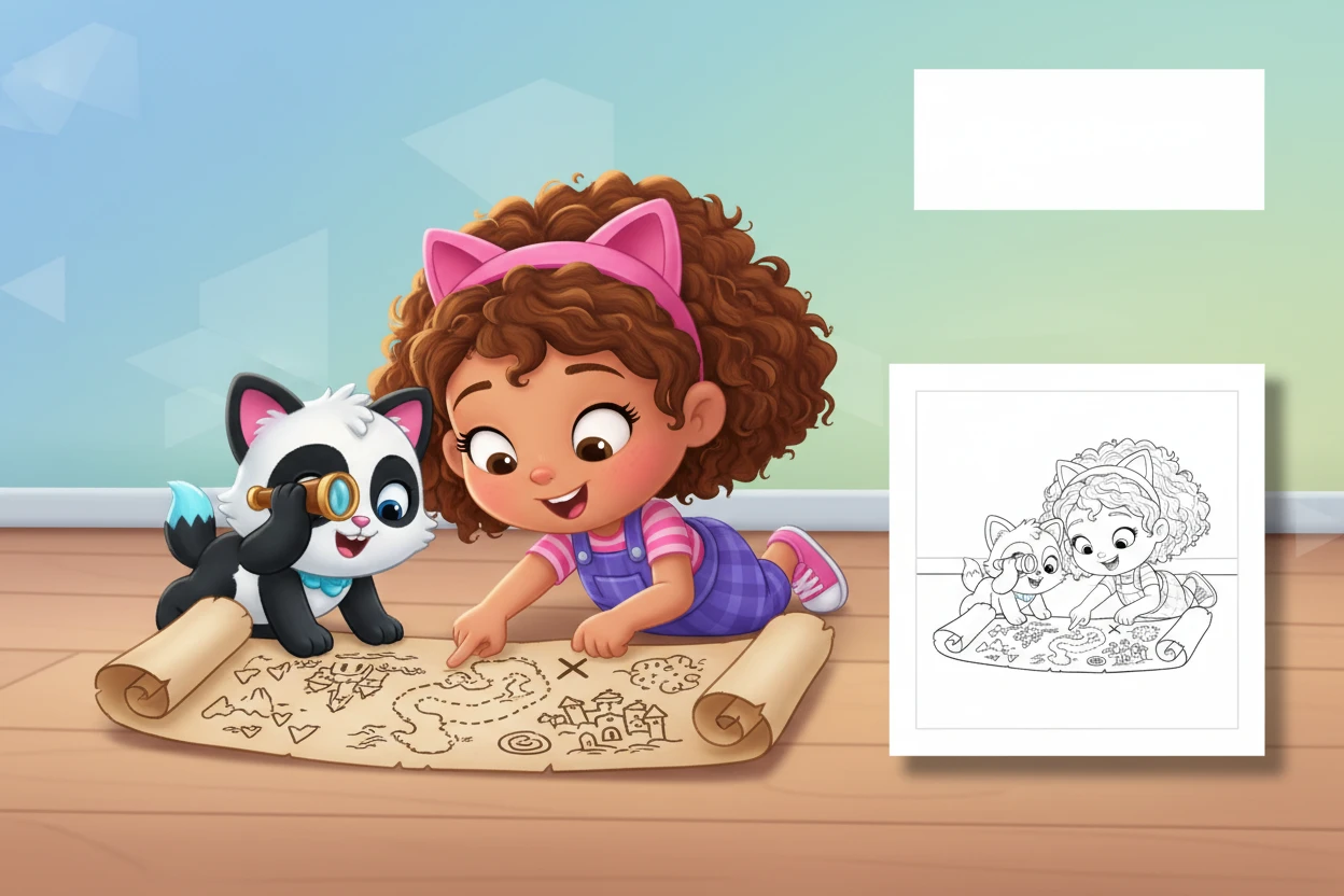 gabby-and-pandy-paws-peering - gabby dollhouse coloring pages