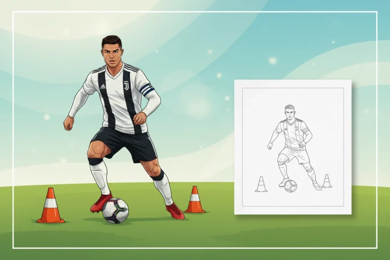 ronaldo-playfully-jumping-over-a - ronaldo coloring pages