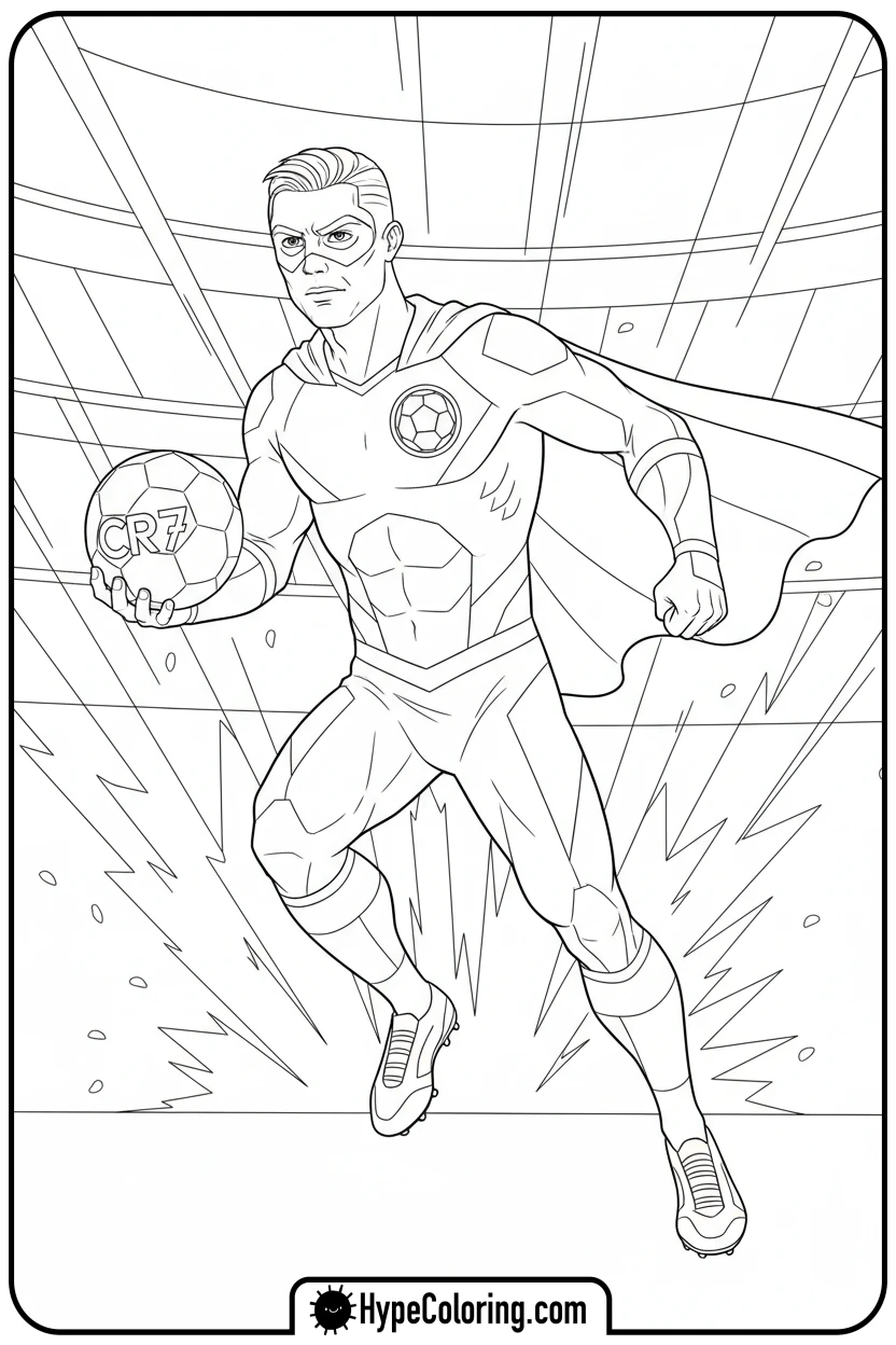 ronaldo-superhero-cape - ronaldo coloring pages