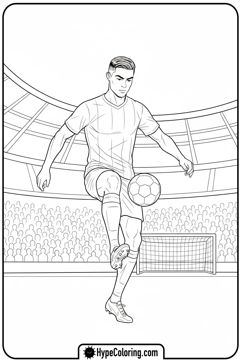 ronaldo-juggling-soccer-ball - ronaldo coloring pages
