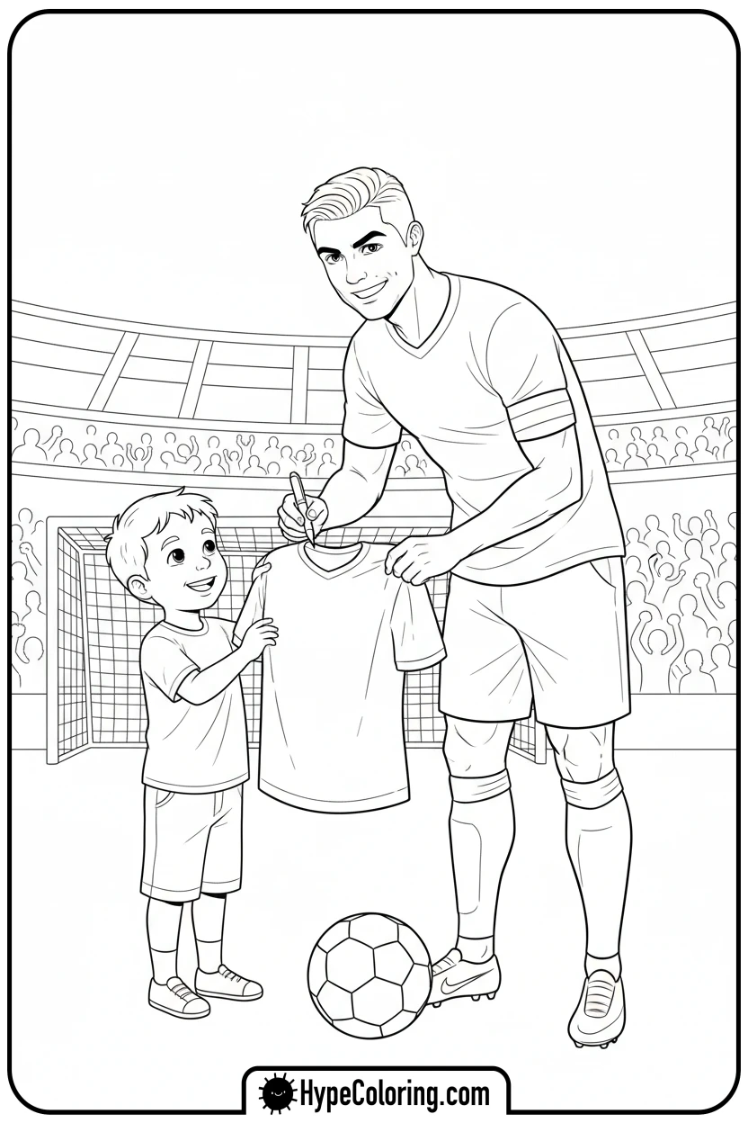 ronaldo-signing-autograph - ronaldo coloring pages