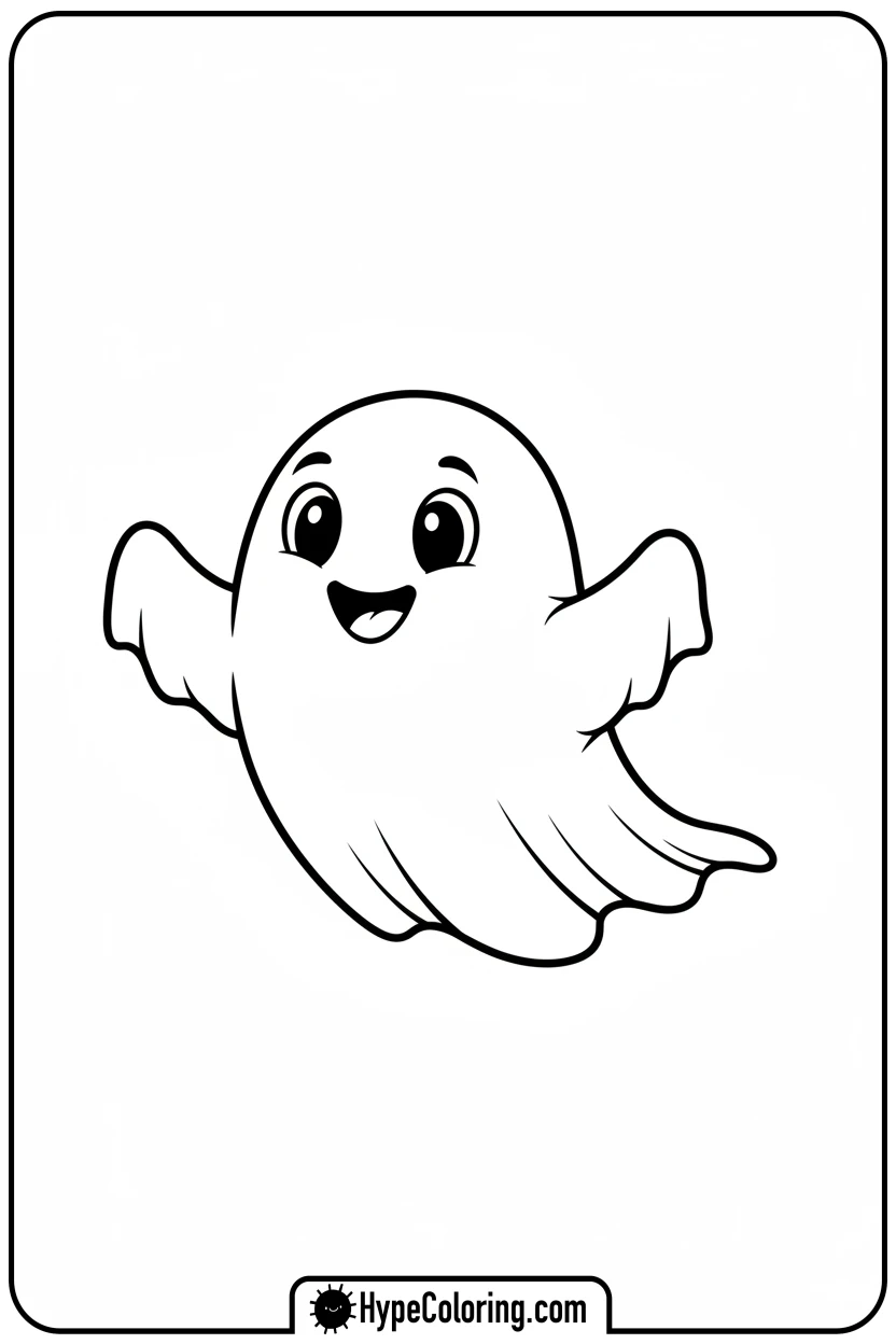 friendly-ghost-giving-hug - ghost coloring page
