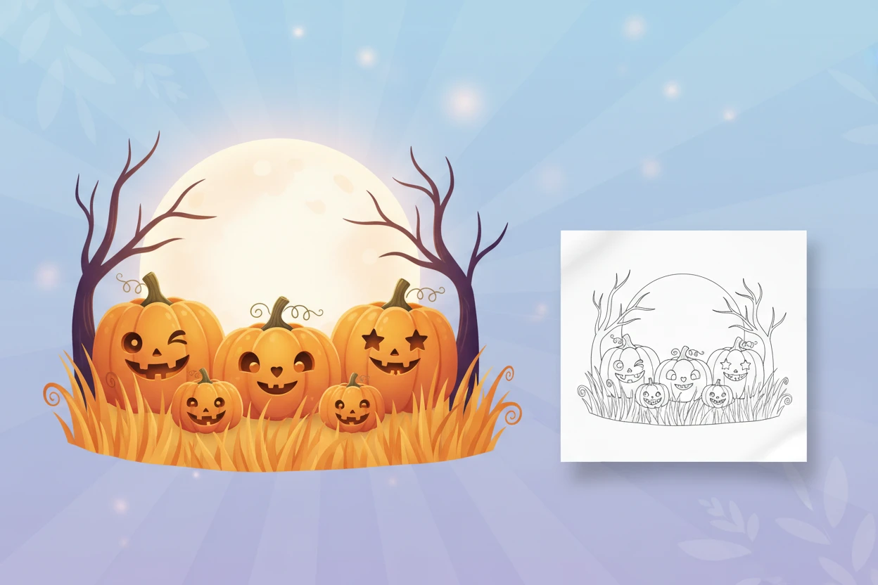 a-cartoon-style-friendly-witch-with - halloween coloring pages free