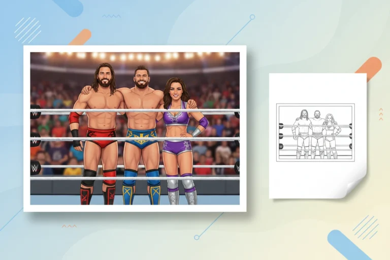 three-wwe-superstars-two-men - wwe coloring pages