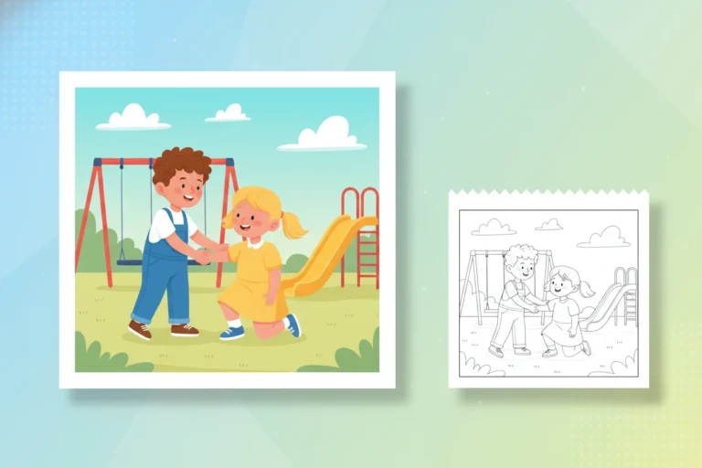 one-child-extending-a-hand - bible verse coloring pages