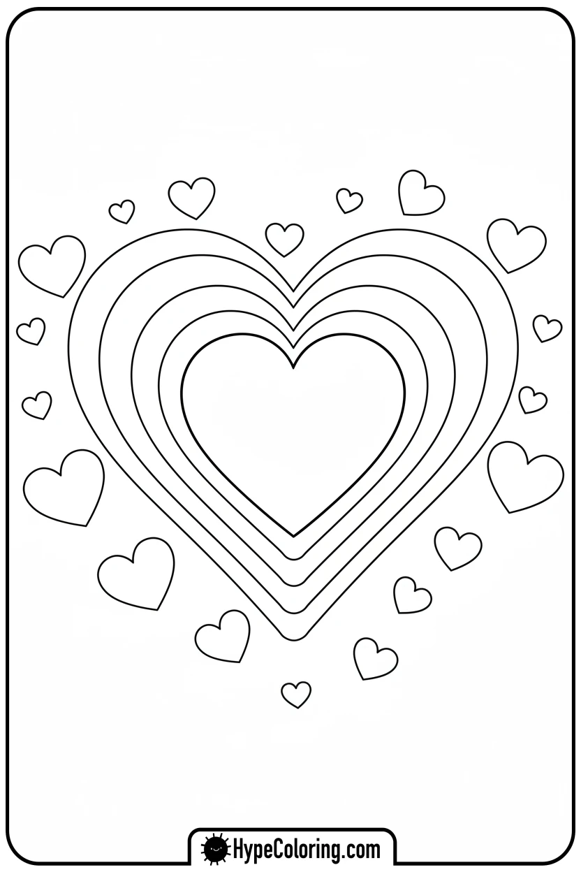 heart-radiating-love - bible verse coloring pages