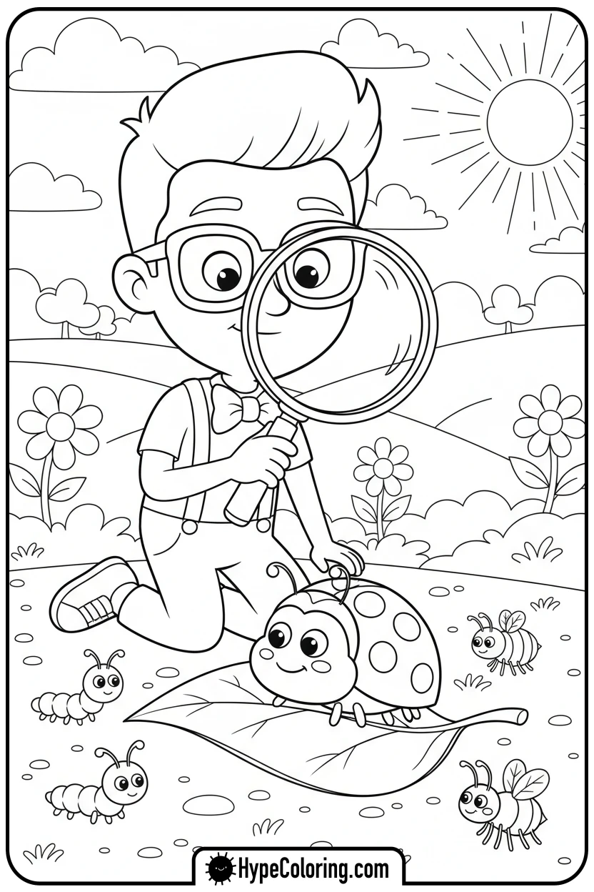 blippi-exploring-nature - blippi coloring page