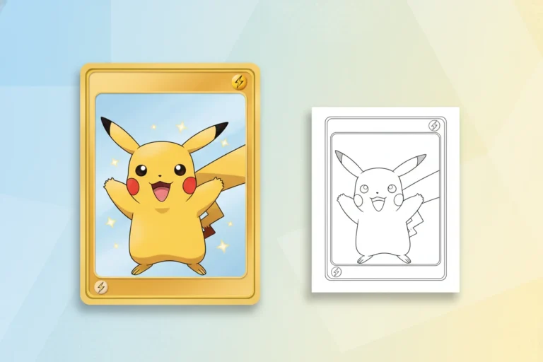 a-happy-pikachu-waving-from - coloring pages of pokemon cards