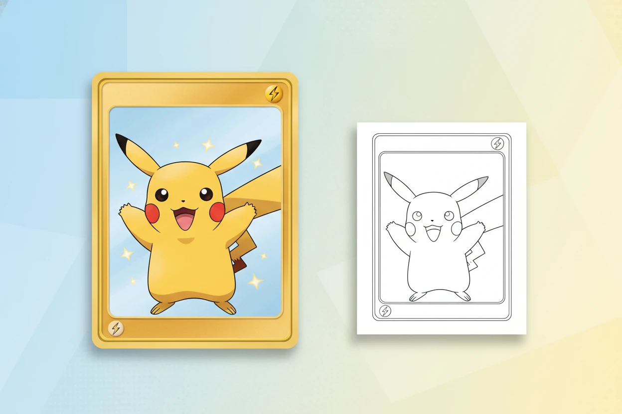 a-happy-pikachu-waving-from - coloring pages of pokemon cards